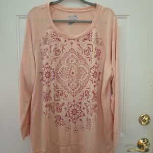 Plus Size 2X (20W-22W) Long Sleeve Top